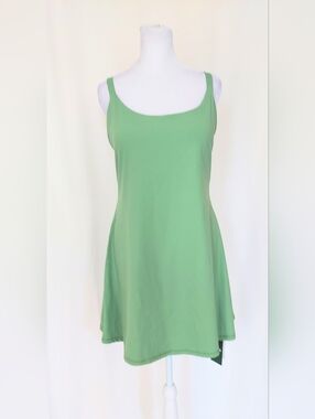 Halara Everyday SoftlyZero Plush 2-in-1 Pocket Mini Active Dress Green Large NWT